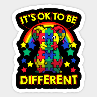 It's OK To Be Different Autism Awareness Puzzle Sticker